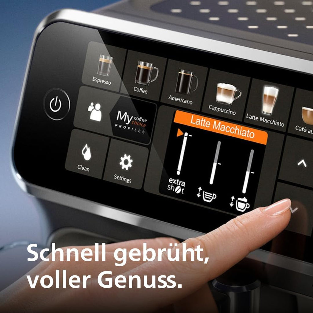 Philips EP5441/50 5400 Series LatteGo Kaffeevollautomat – 12 Getränke, Keramikmahlwerk, Matt Schwarz