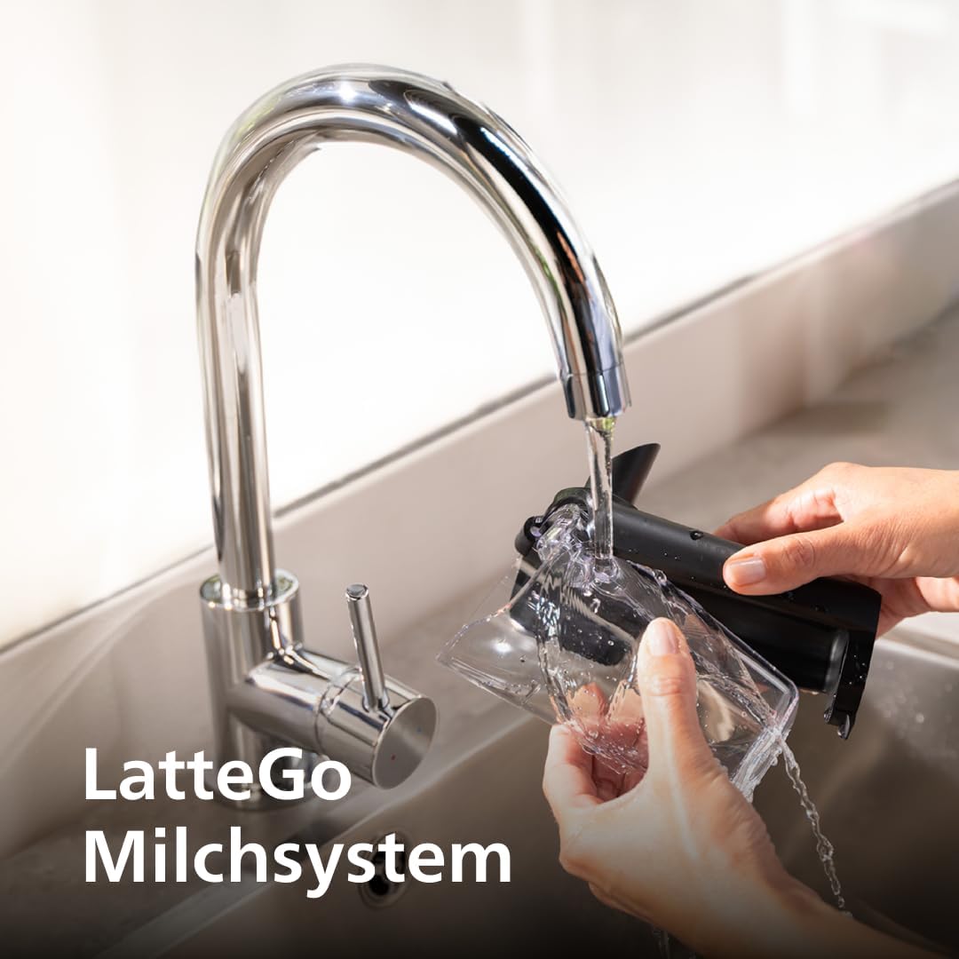 Philips EP5441/50 5400 Series LatteGo Kaffeevollautomat – 12 Getränke, Keramikmahlwerk, Matt Schwarz