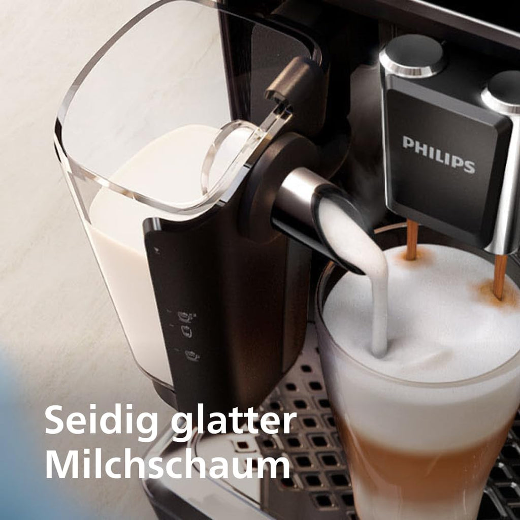 Philips EP5441/50 5400 Series LatteGo Kaffeevollautomat – 12 Getränke, Keramikmahlwerk, Matt Schwarz
