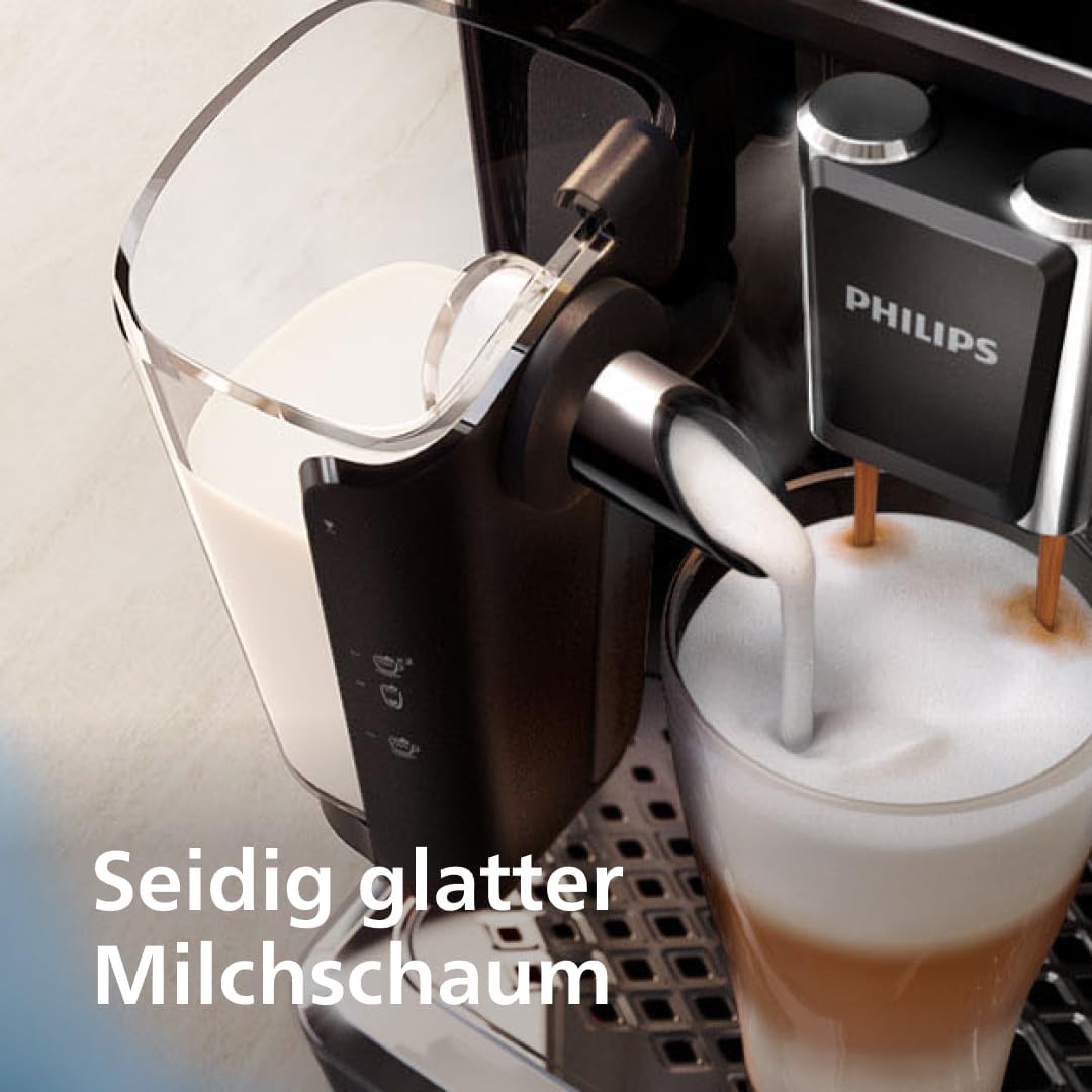 Philips EP5441/50 5400 Series LatteGo Kaffeevollautomat – 12 Getränke, Keramikmahlwerk, Matt Schwarz