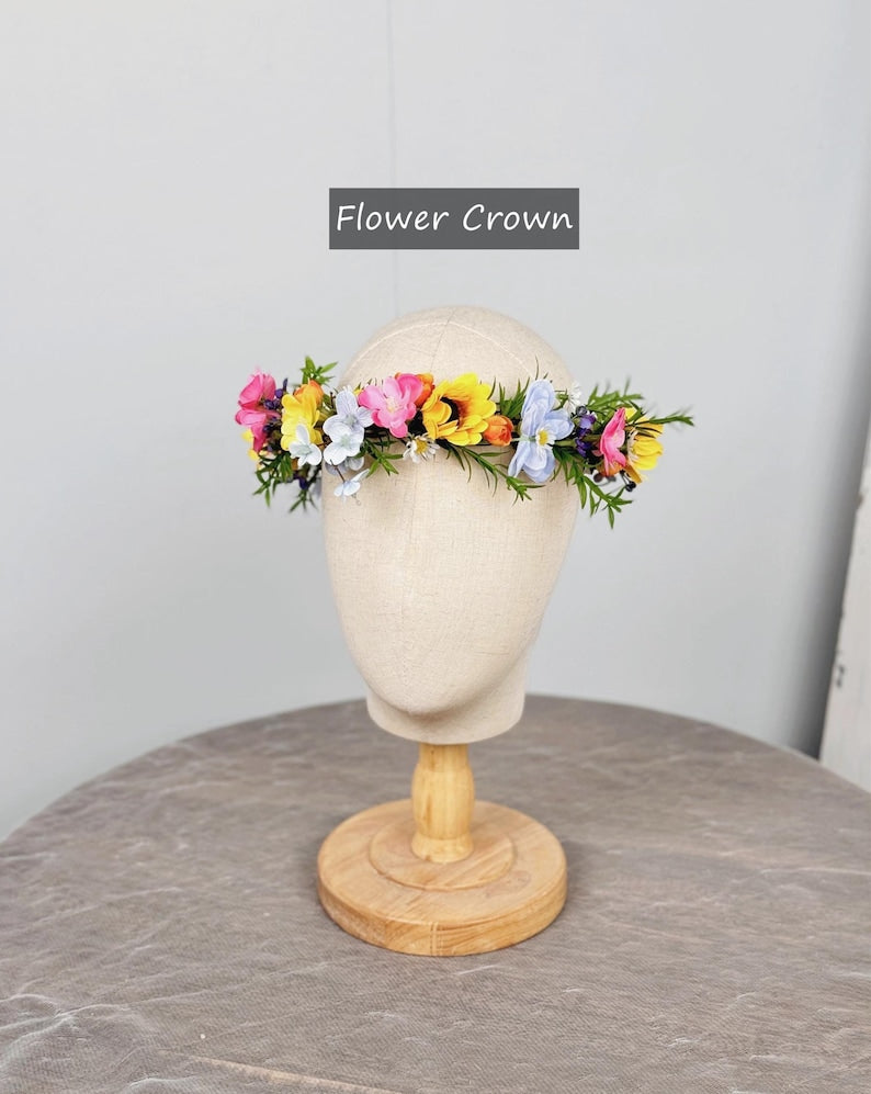 Wildflower Bridal Bouquet, Summer Wedding Bouquet, Boho Flower Bouquet,  Design in Sunflowers, Daisies, Dahlia and Ranunculus