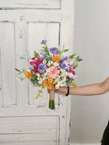 Summer Vibe Wildflowers Bridal Bouquet, Jewel Tone Color, Modern Bridal Trends, Destination Wedding Flower