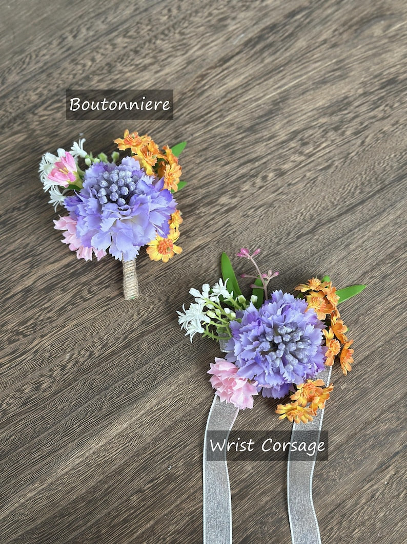 Summer Vibe Wildflowers Bridal Bouquet, Jewel Tone Color, Modern Bridal Trends, Destination Wedding Flower
