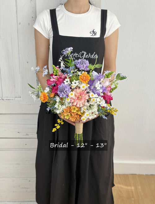 Summer Vibe Wildflowers Bridal Bouquet, Jewel Tone Color, Modern Bridal Trends, Destination Wedding Flower